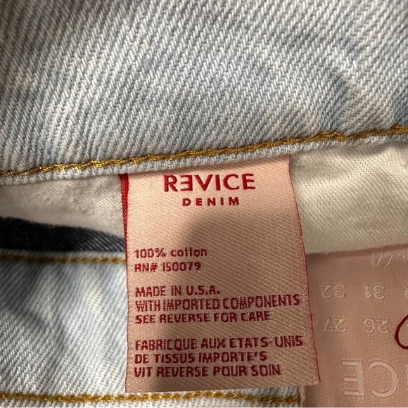 Revice Jeans La Color Block Two-Toned High Rise Straight Leg Jeans Size 25 - Picture 5 of 8